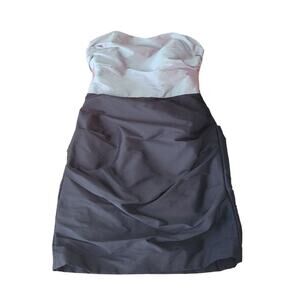 NWOT Jim Helm Strapless‎ Formal Dress Short Size 16 Homecoming Prom Black Silver